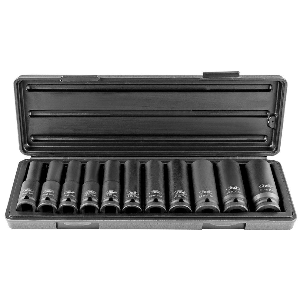 60044C CHIAVE A IMPATTO BRUSHLESS 1/2" 1300NM + 52342 SET DI 11 BUSSOLE PNEUMATICHE 1/2" ESAGONALI
