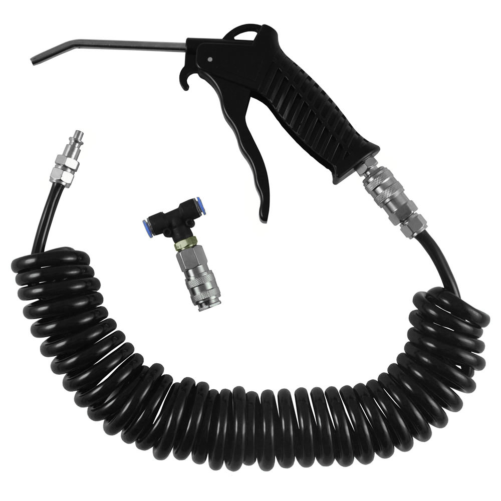 PISTOLA AD ARIA COMPRESSA + TUBO SPIRALATO DA 3/8" LUNGHEZZA 5M