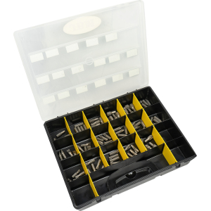 VALIGETTA DI 85 PEZZI CON INSERTI PHILLIPS, PIATTA, ALLEN E TORX