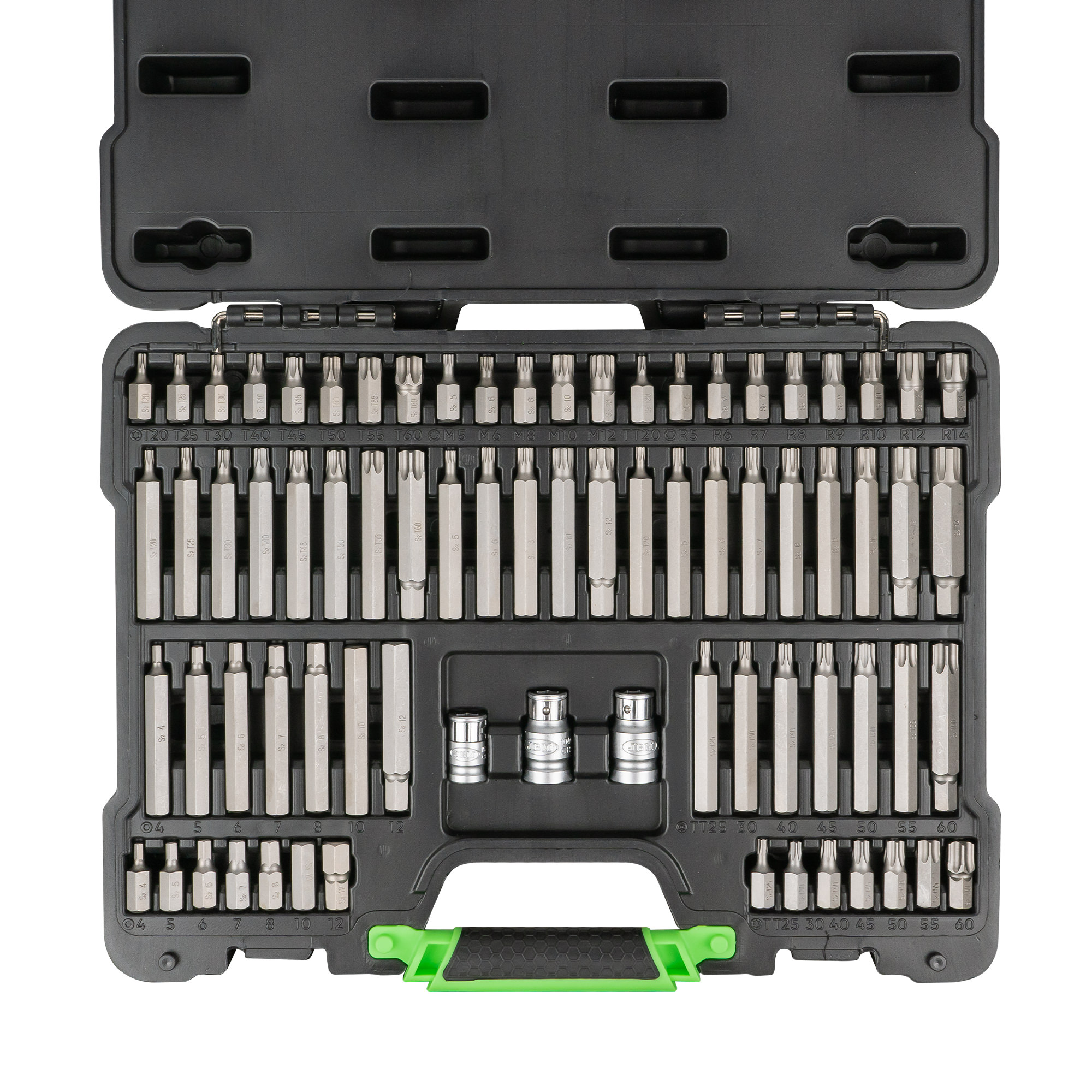 VALIGETTA DI 75 PEZZI CON INSERTI ESAGONALI, XZN, RIBE, TORX E TORX INVIOLABILI 1/2" E 3/8" - immagine 3