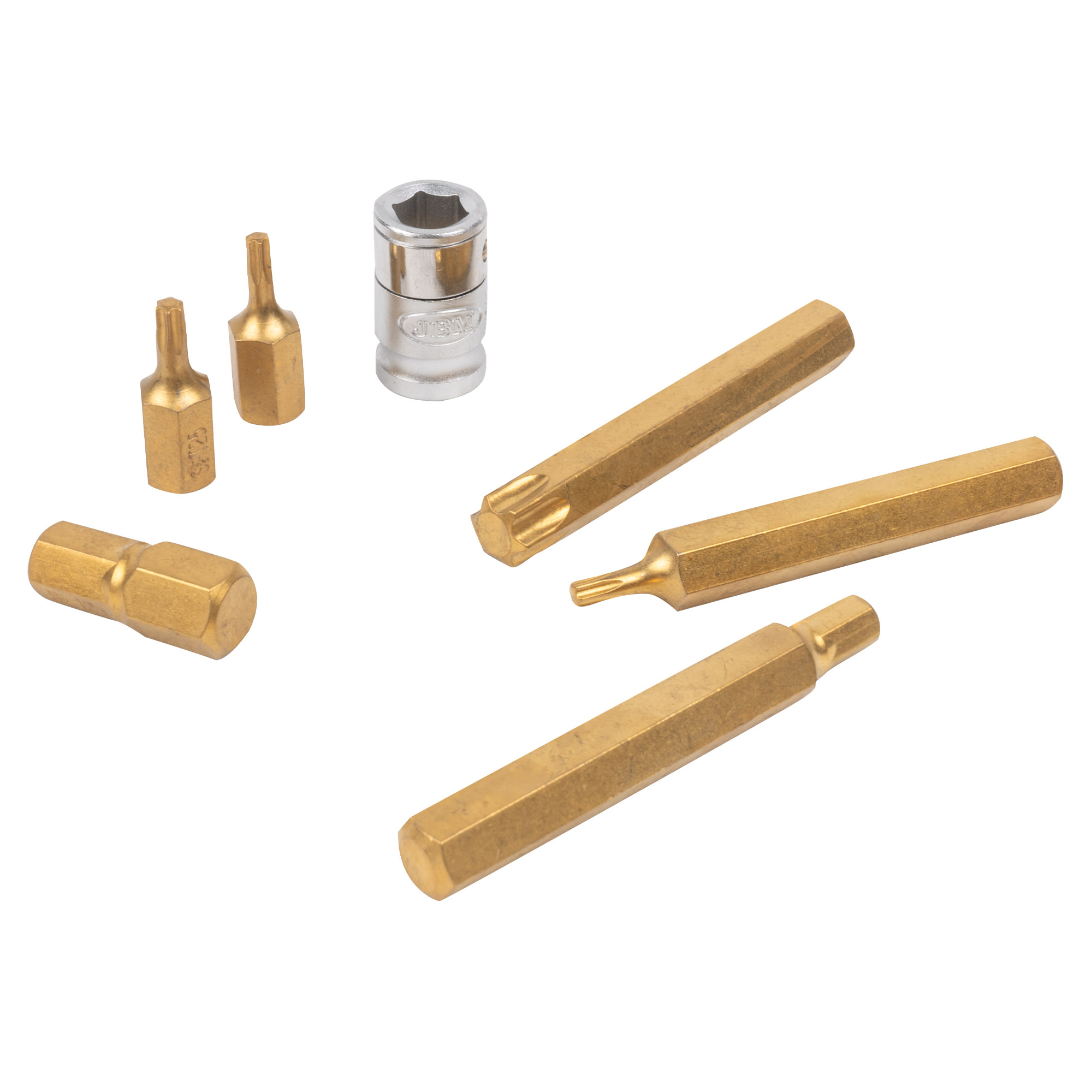 VALIGETTA DI 55 PEZZI CON INSERTI ESAGONALI, A 12 CANTI E TORX E ADATTATORI 1/2" E 3/8" - immagine 6