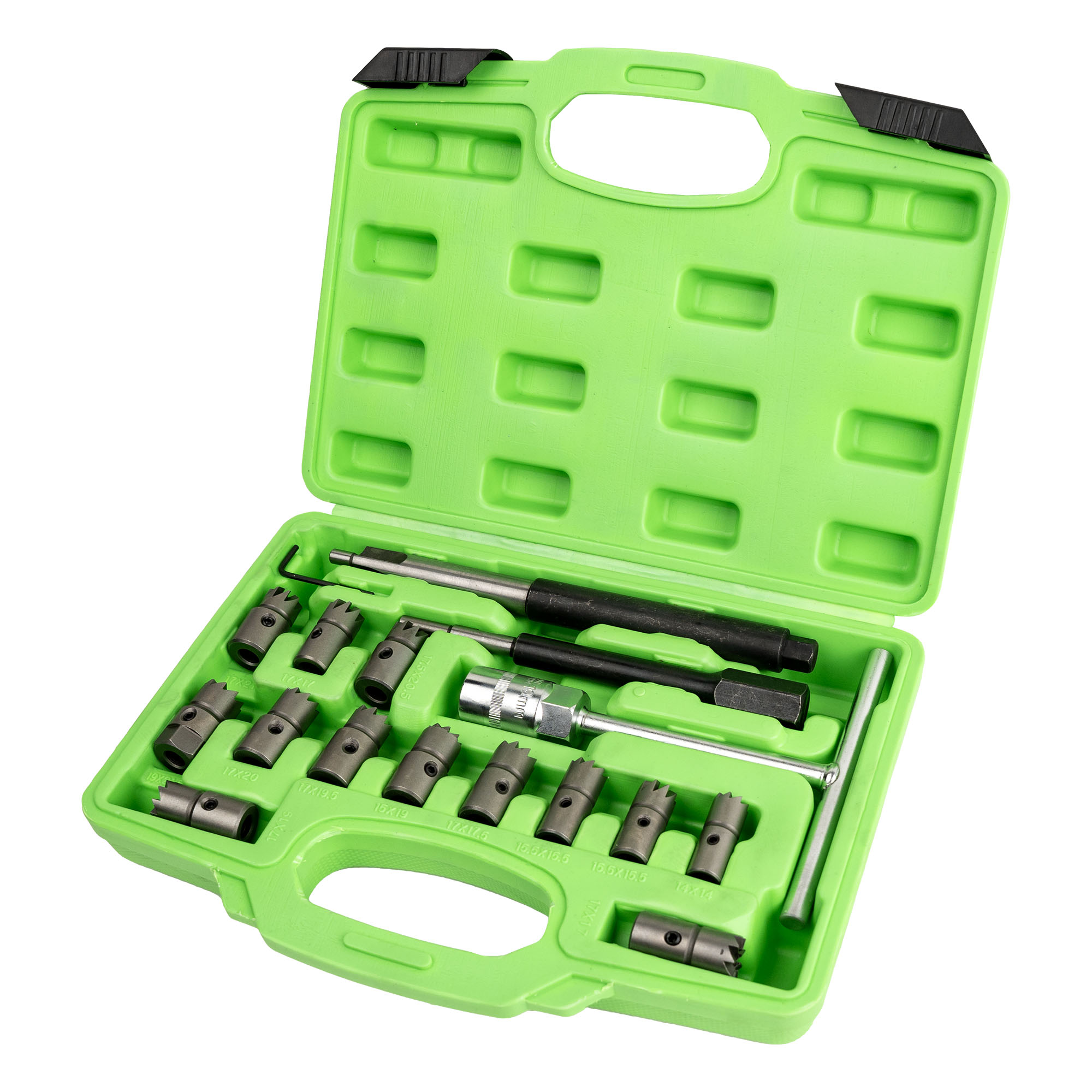 SET DI SMERIGLIATORE PER SEDI INIETTORI 17 PZ