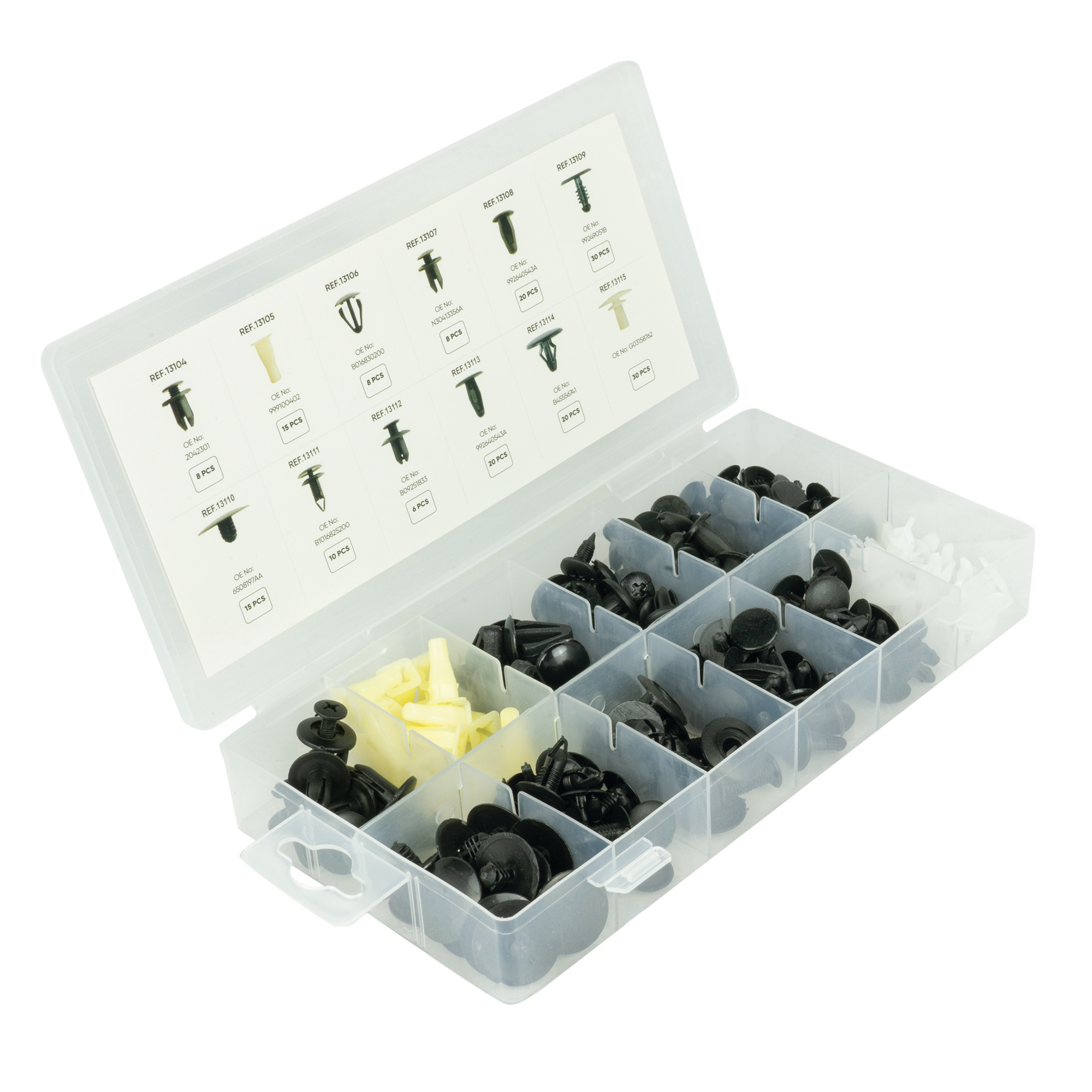ASSORTIMENTO CLIP DI FISSAGGIO PER MAZDA 190 PEZZI