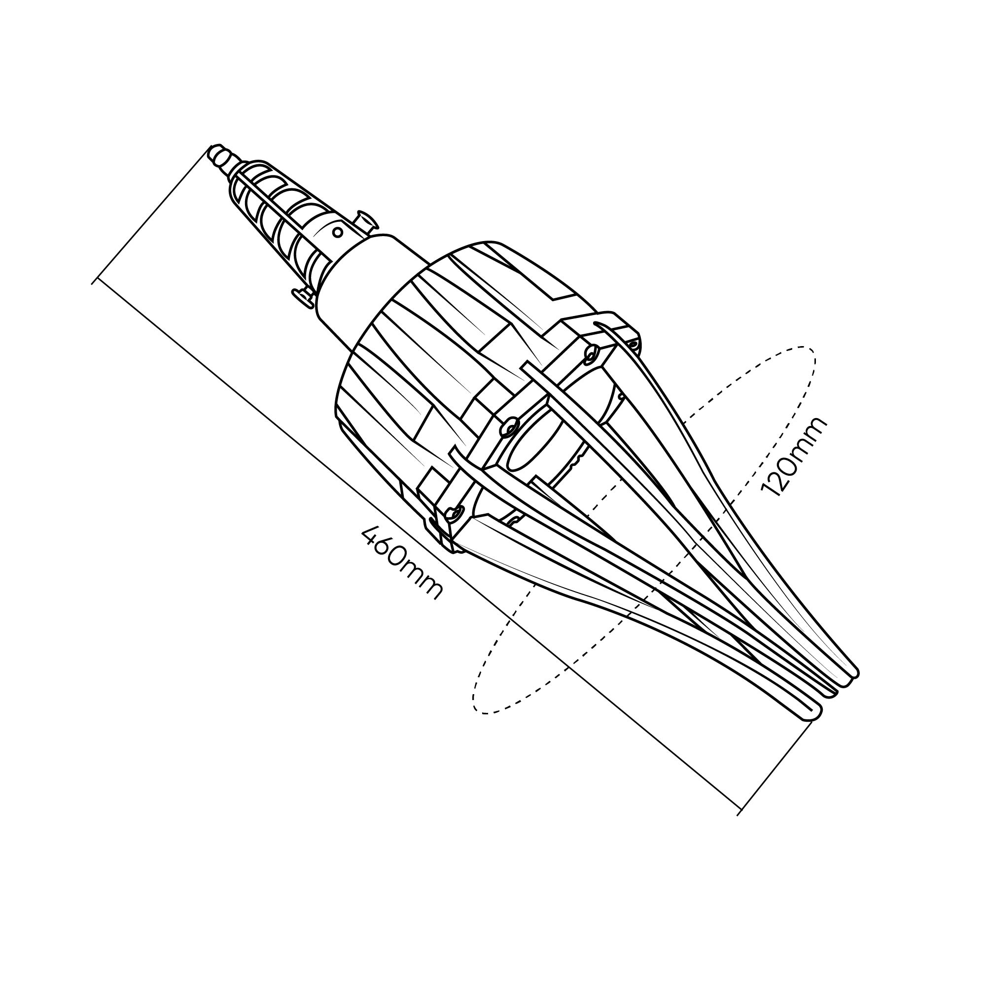UTENSILE PNEUMATICO PER IL MONTAGGIO DI CUFFIE SEMIASSE (8 BAR) - immagine 2