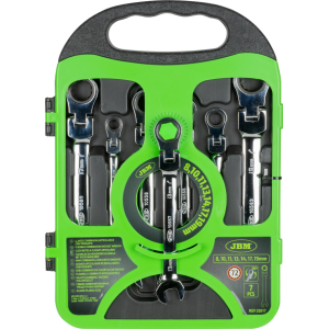 SET DI 7 CHIAVI COMBINATE ARTICOLATE CON CRICCHETTO