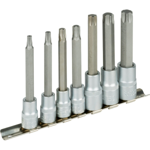 SET DI 7 INSERTI TORX CON BUSSOLE 3/8" E 1/2"