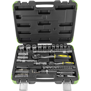 SET DI UTENSILI DA 60 PEZZI CON BUSSOLE SPLINE DA 1/2" E 1/4" – FINITURA CROMATA