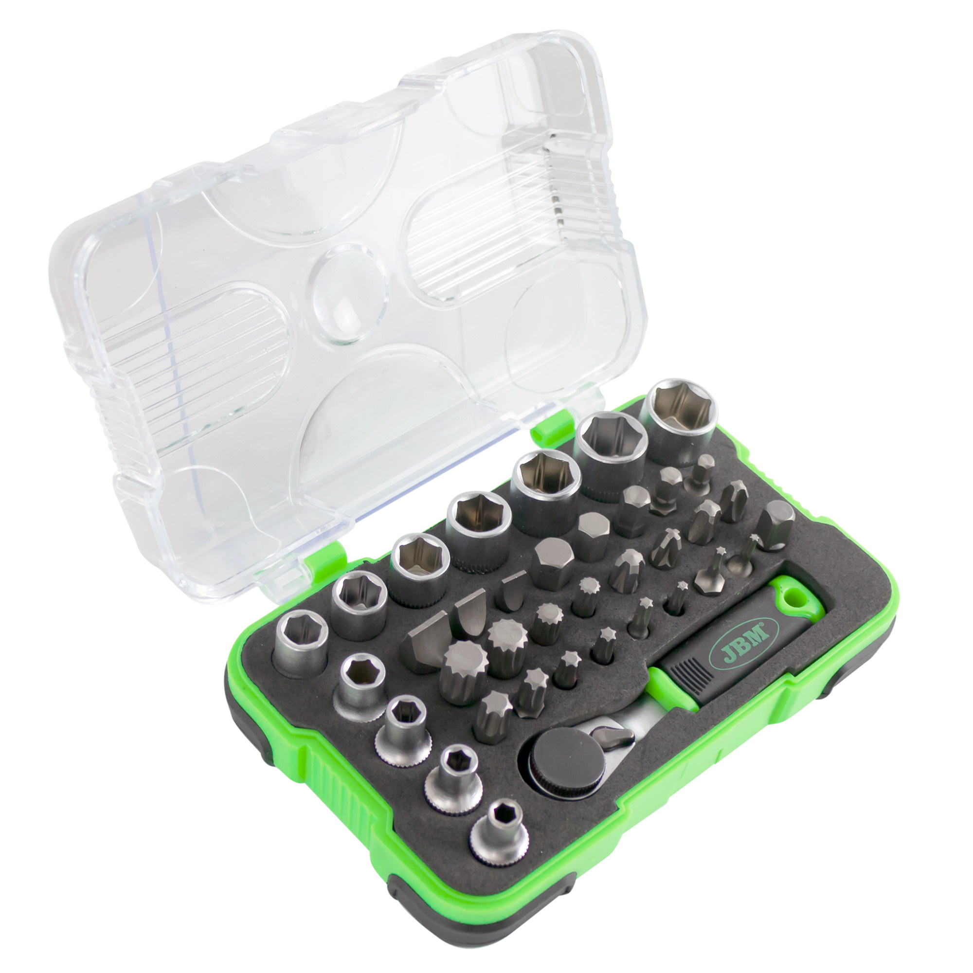 MINI SET DI 37 INSERTI E BUSSOLE CON CRICCHETTO 1/4" - immagine 2