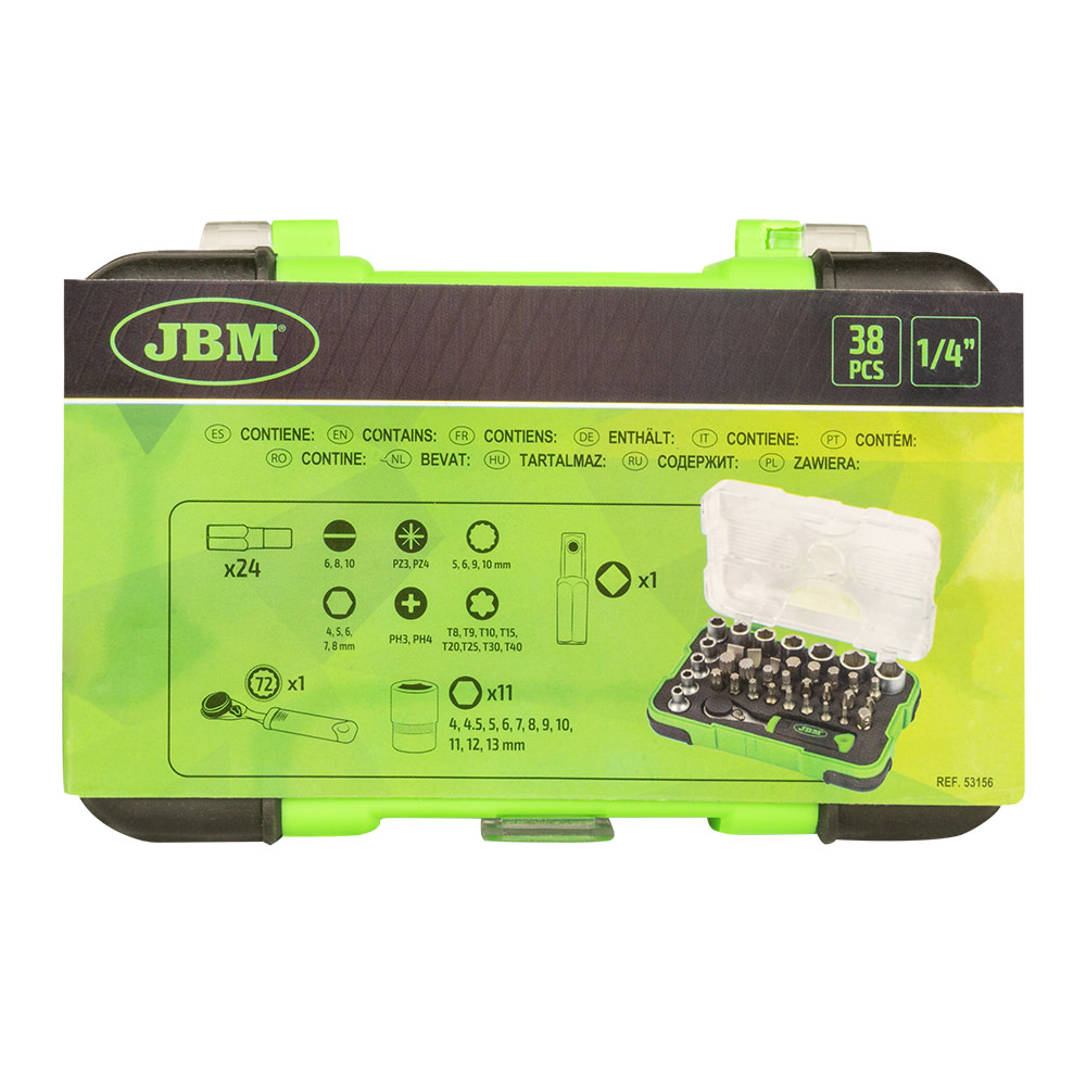MINI SET DI 37 INSERTI E BUSSOLE CON CRICCHETTO 1/4" - immagine 5
