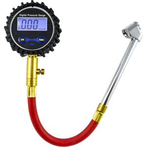 MANOMETRO DIGITALE CON TUBO FLESSIBILE PER GOMME (0-15BAR)