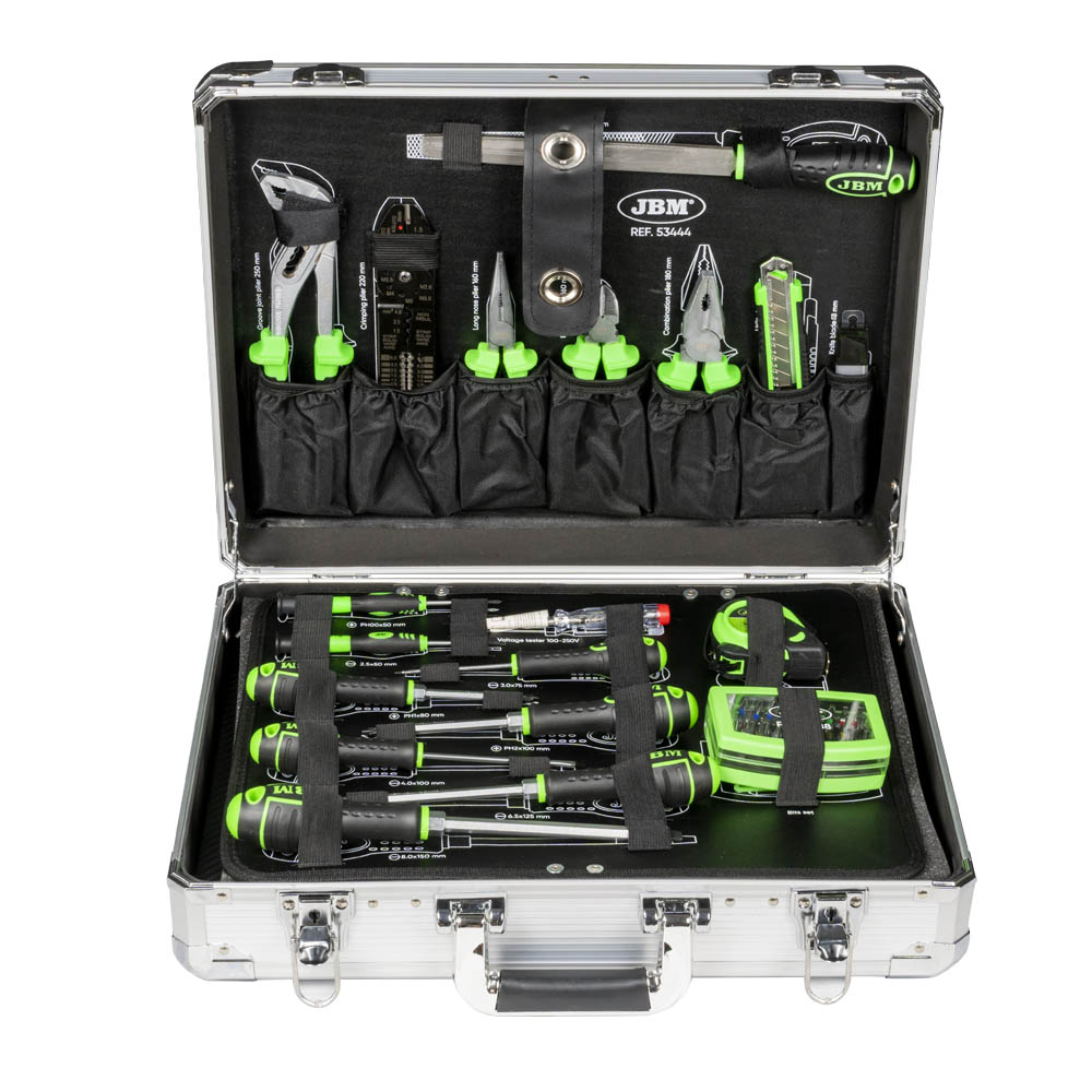 SET DI UTENSILI DA 109 PEZZI IN ALLUMINIO CON BUSSOLE DA 1/4" E 1/2" – FINITURA ZINCATA