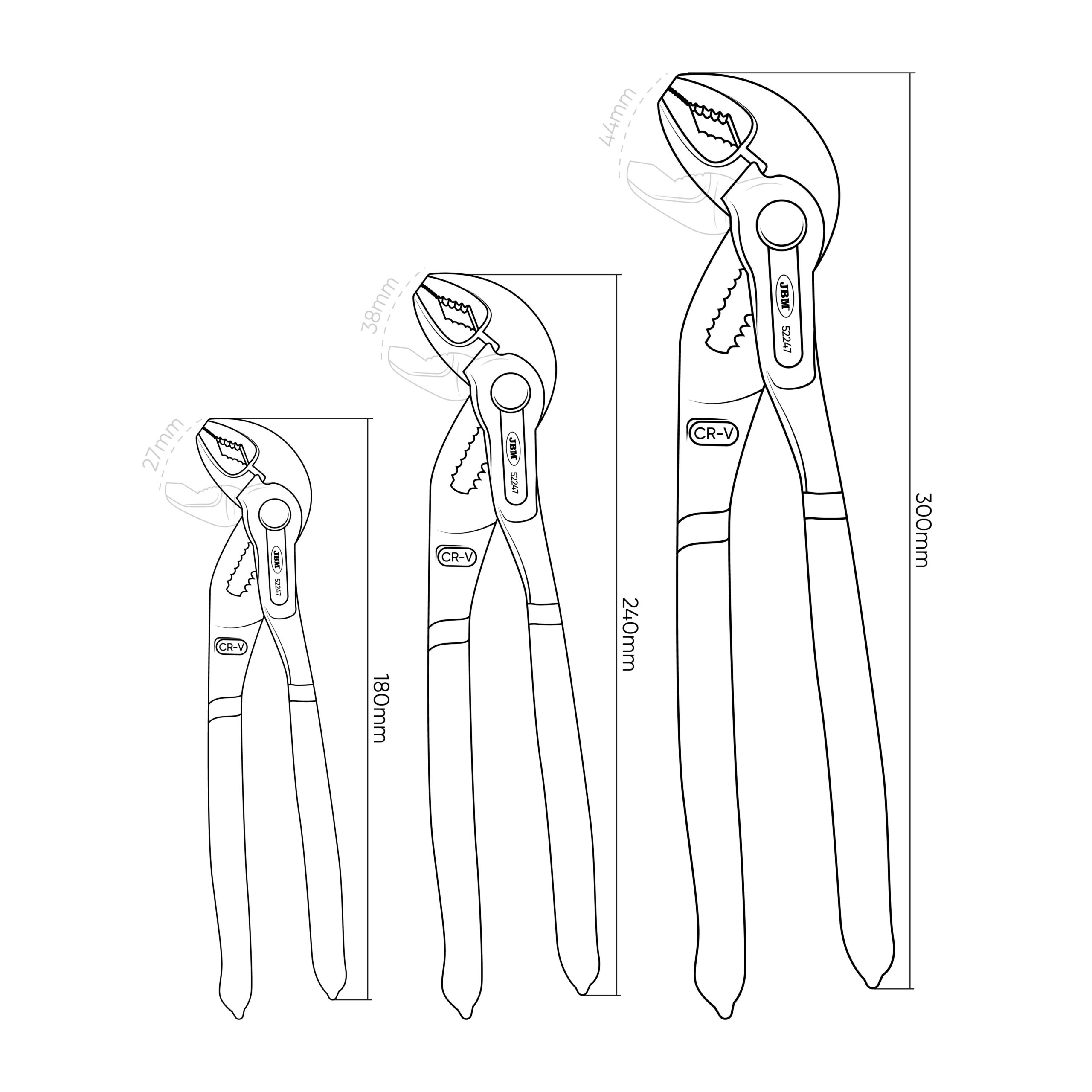 SET DI 3 PINZE REGOLABILI - immagine 4