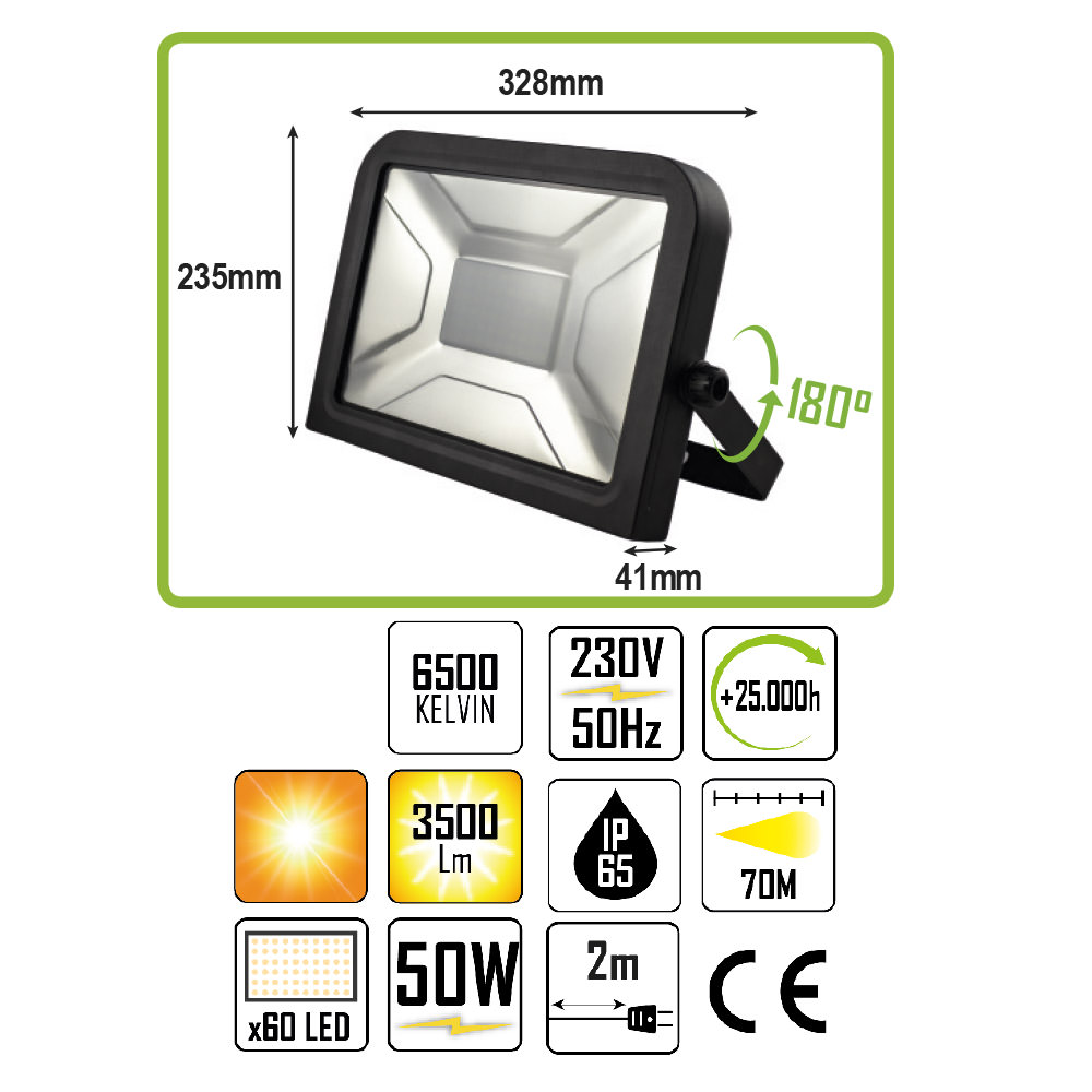 FARETTO A LED - 3500LM - immagine 3