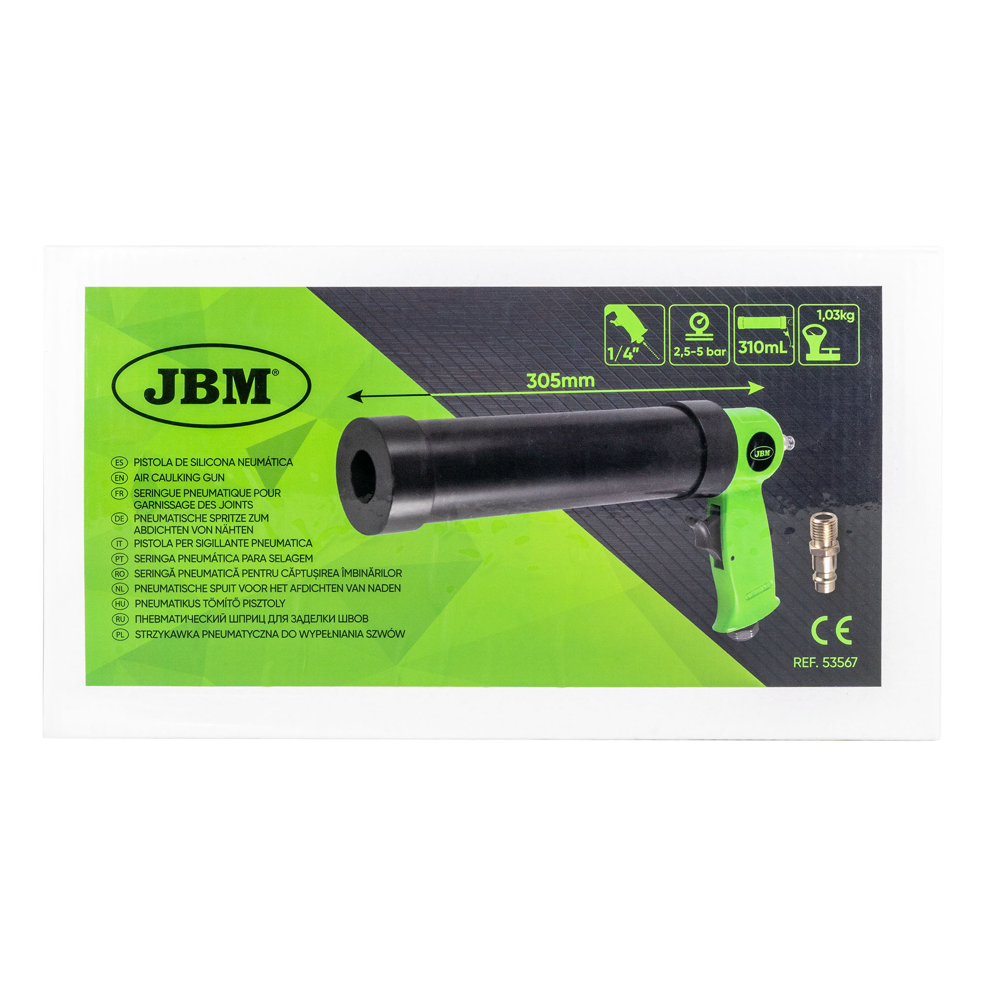 PISTOLA PER SIGILLANTE PNEUMATICA 310ML - immagine 4