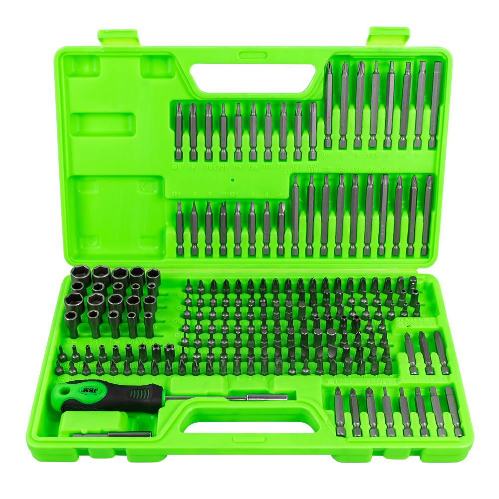 VALIGETTA DI 208 PEZZI CON INSERTI 1/4" E ADATTATORE PER CACCIAVITE