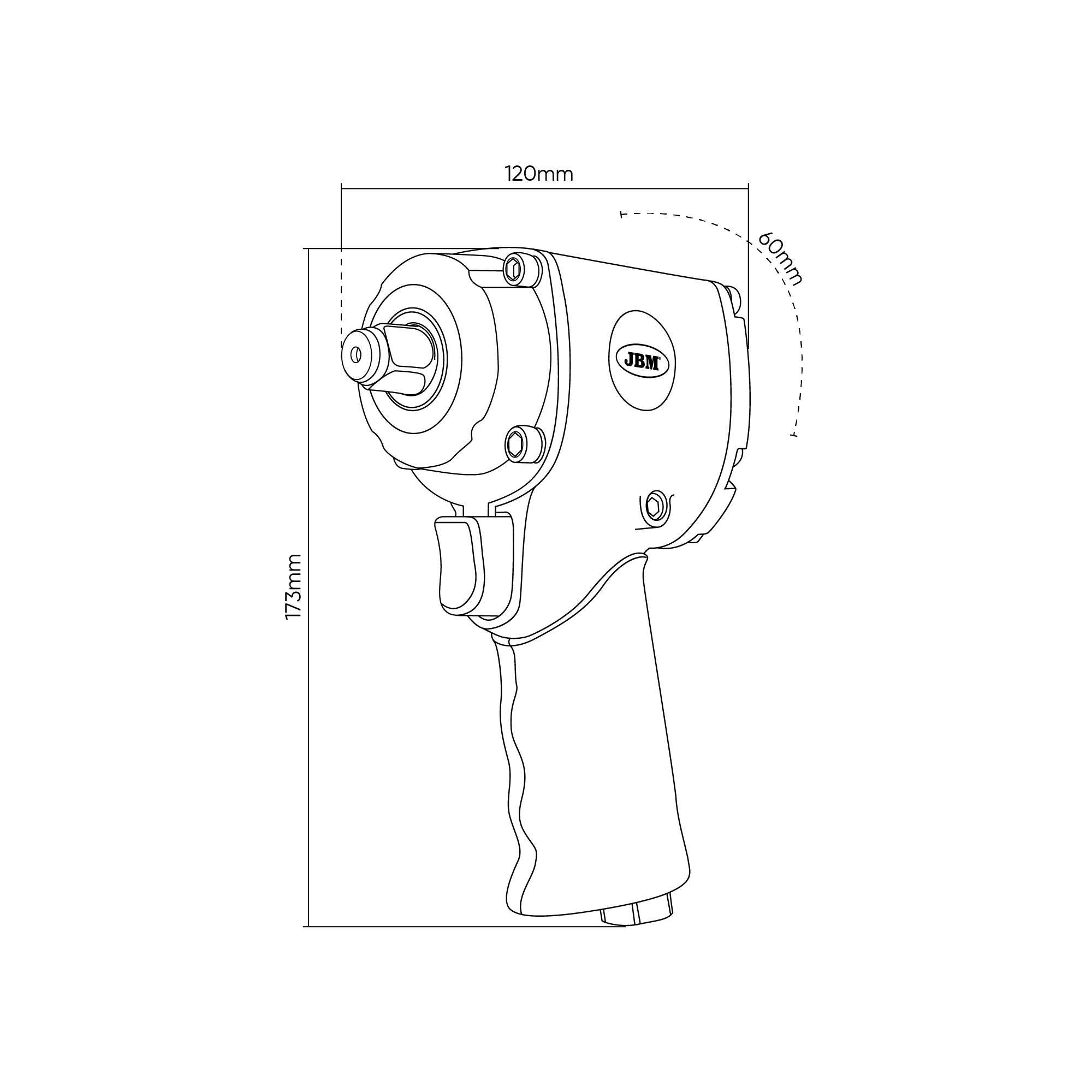 AVVITATORE PNEUMATICO MINI DA 1/2” 1302NM - immagine 5