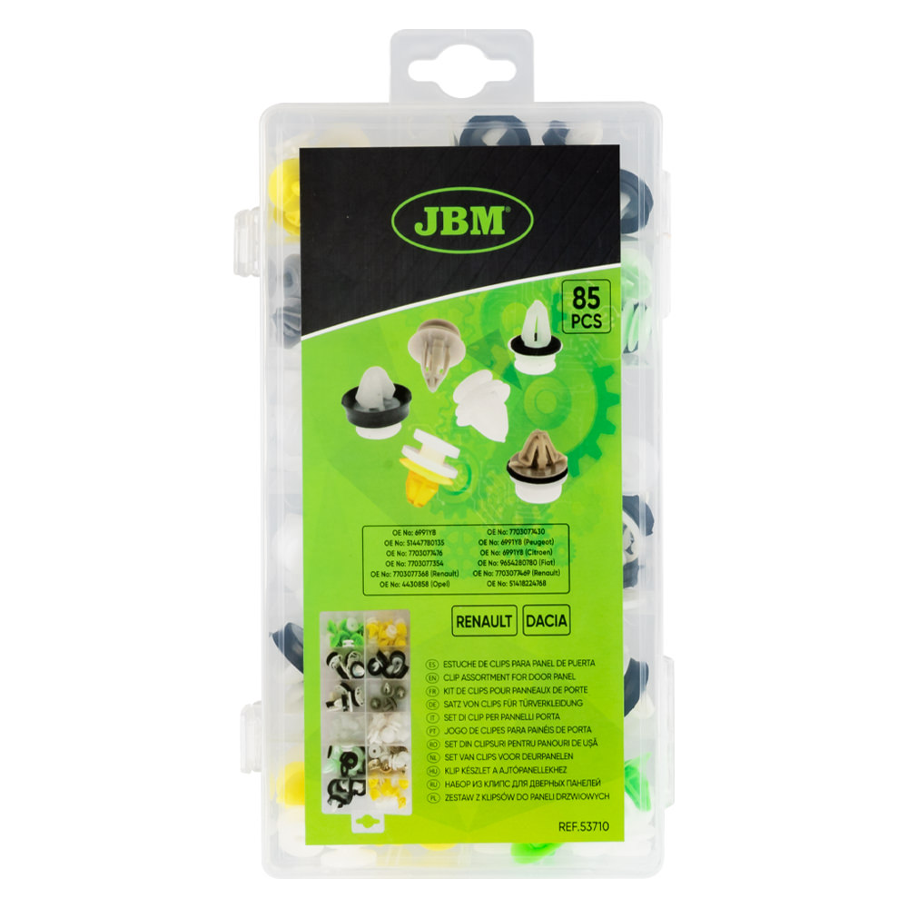 ASSORTIMENTO DI 85 PZ. CLIP PER PANNELLI PORTA RENAULT DACIA - immagine 3