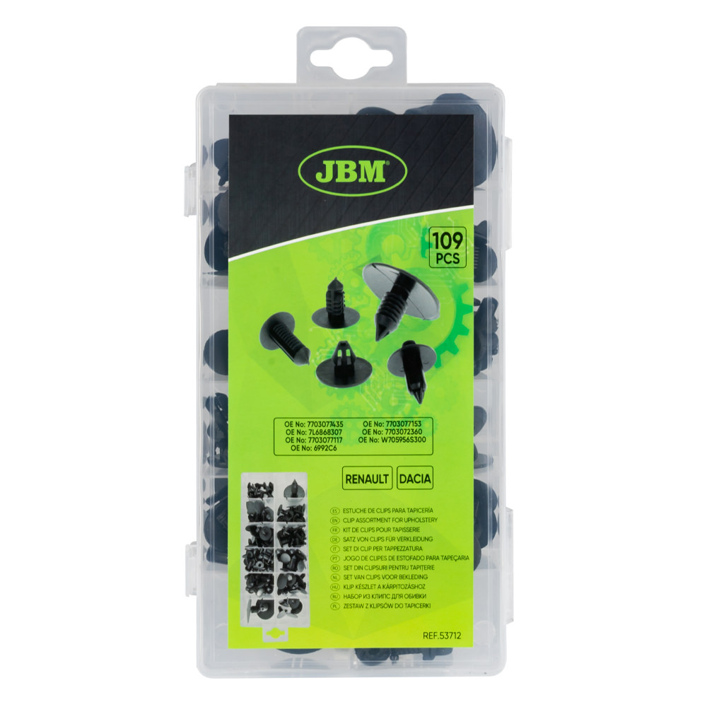ASSORTIMENTO DI 109 PZ. CLIP PER TAPPEZZATURA RENAULT DACIA - immagine 4