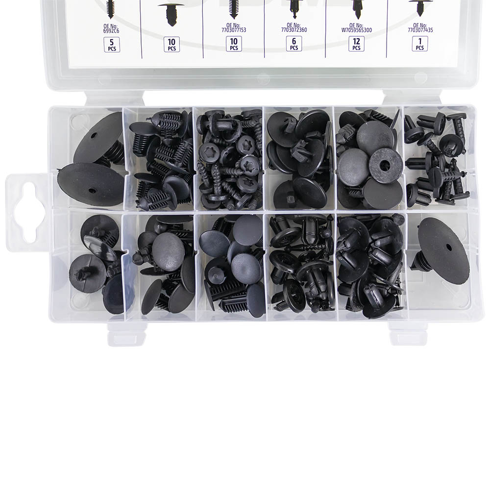 ASSORTIMENTO DI 109 PZ. CLIP PER TAPPEZZATURA RENAULT DACIA - immagine 2