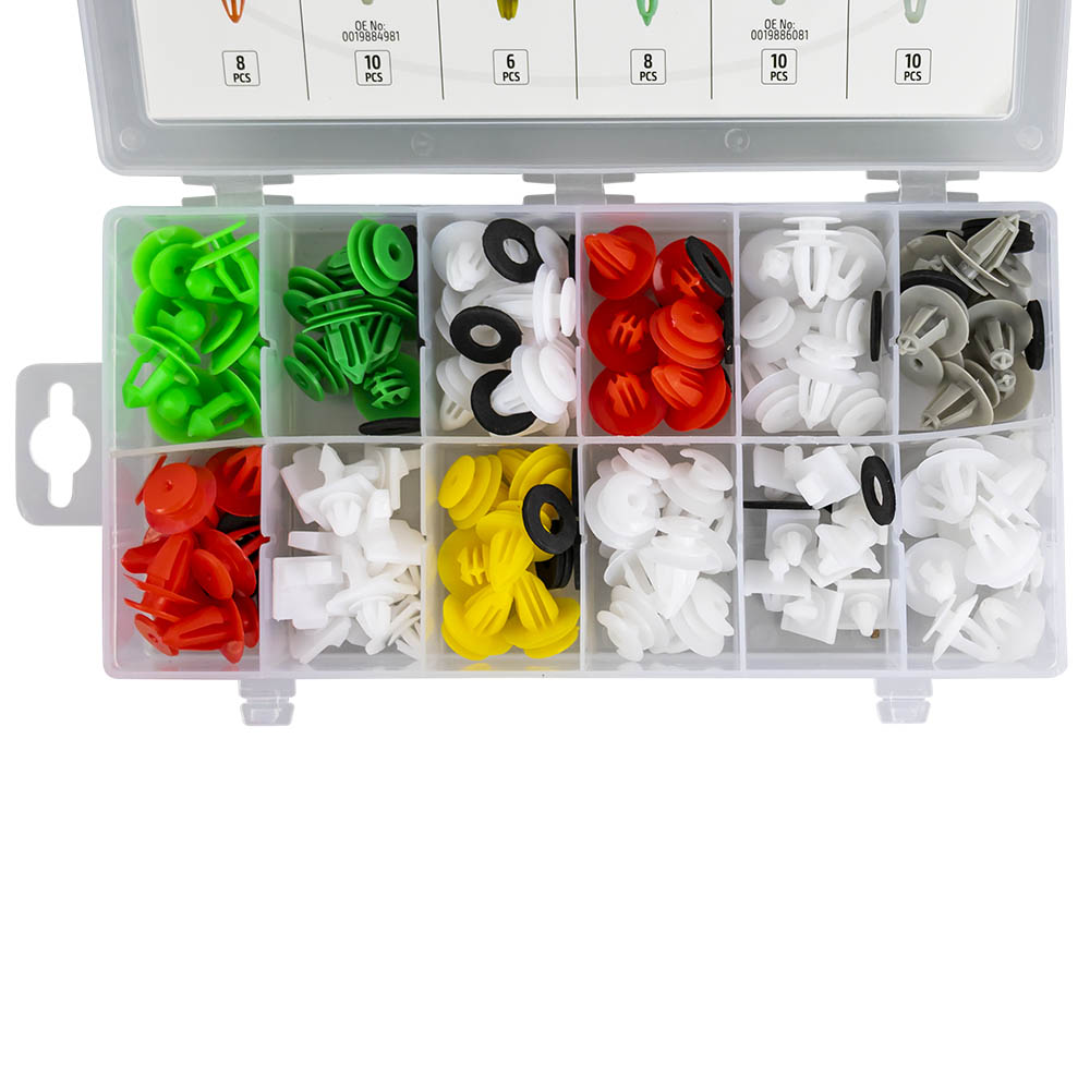 ASSORTIMENTO DI 96 PZ. CLIP PER PANNELLI PORTA/MODANATURA MERCEDES-BENZ - immagine 2