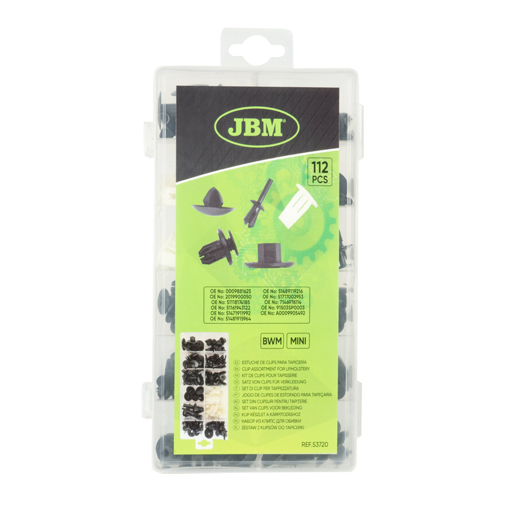 ASSORTIMENTO DI 112 PZ. CLIP PER TAPPEZZATURA BMW MINI - immagine 2