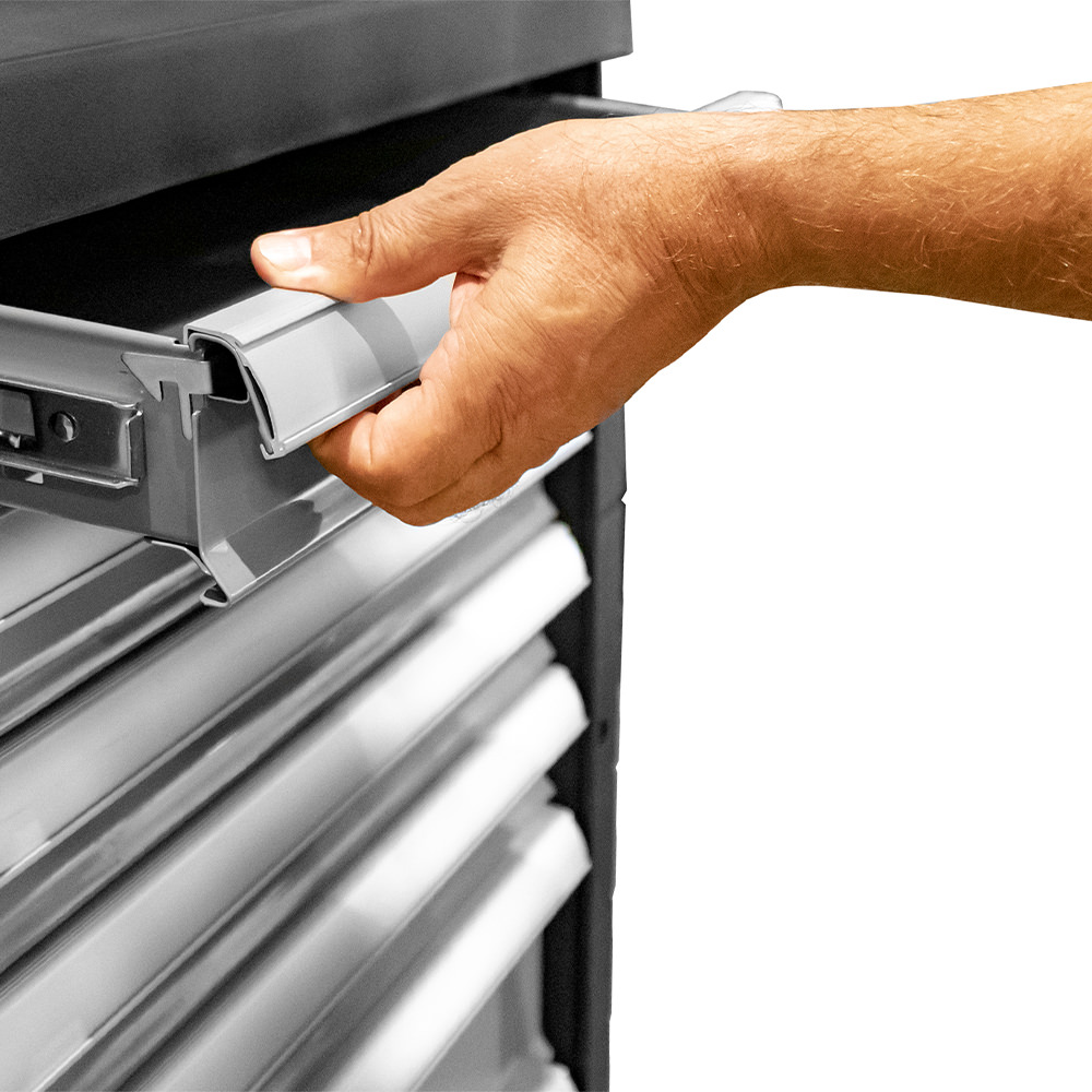 CARRELLO CON 7 CASSETTI GRIGIO - VUOTO - immagine 2