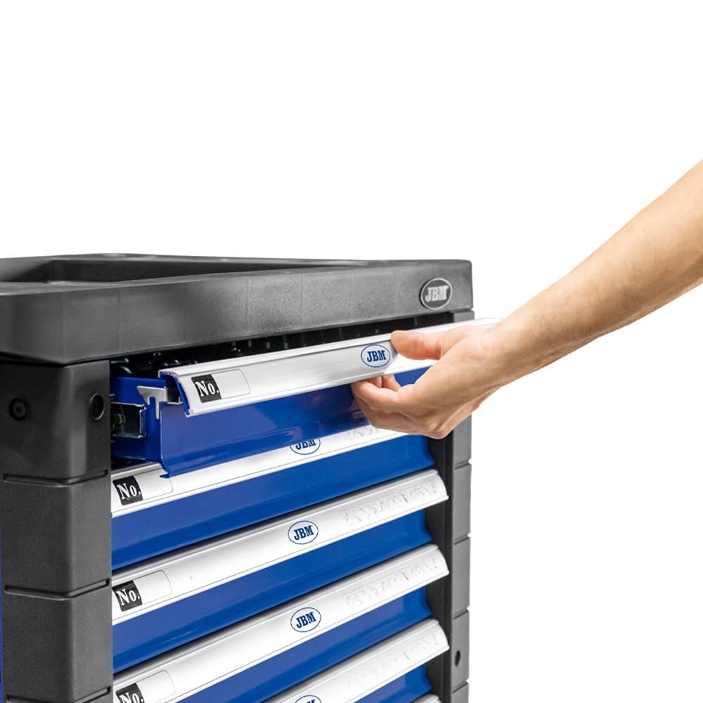 CARRELLO PORTA ATTREZZI A 7 CASSETTI BLU - ALLESTITO - immagine 2