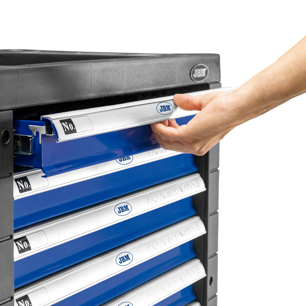 CARRELLO CON 7 CASSETTI BLU - VUOTO - immagine 2