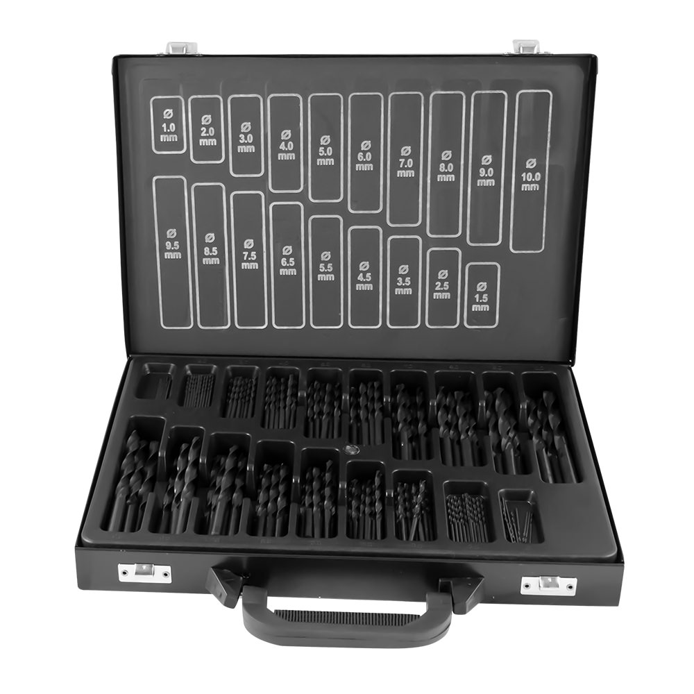 SET DI PUNTE AD ELICA HSS 4241, 1-10 MM, NERO - immagine 2