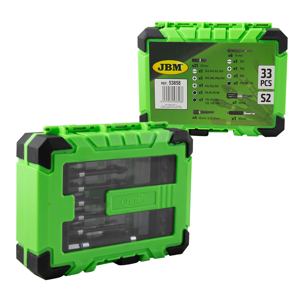 SET S2 INSERTI AD IMPATTO CON ADATTATORI - FINITURA NERA