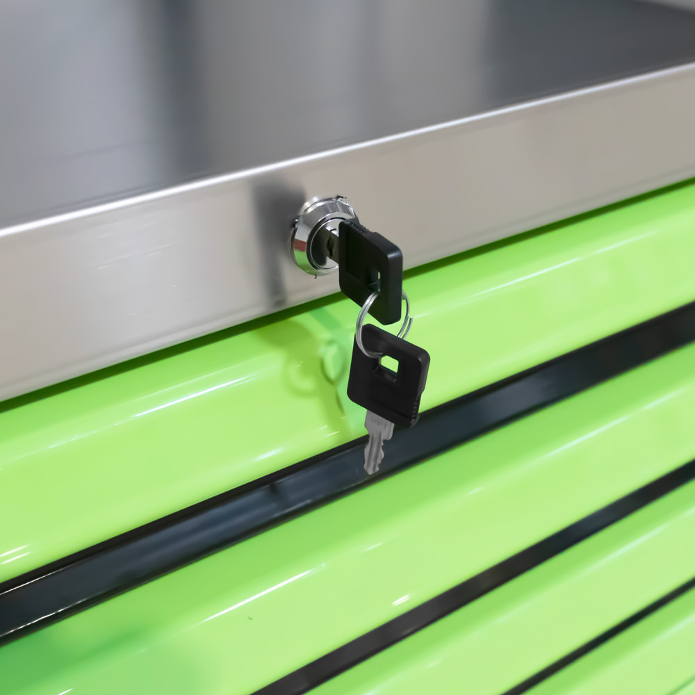 CARRELLO XL CON 7 CASSETTI VERDE - CON UTENSILI - immagine 5