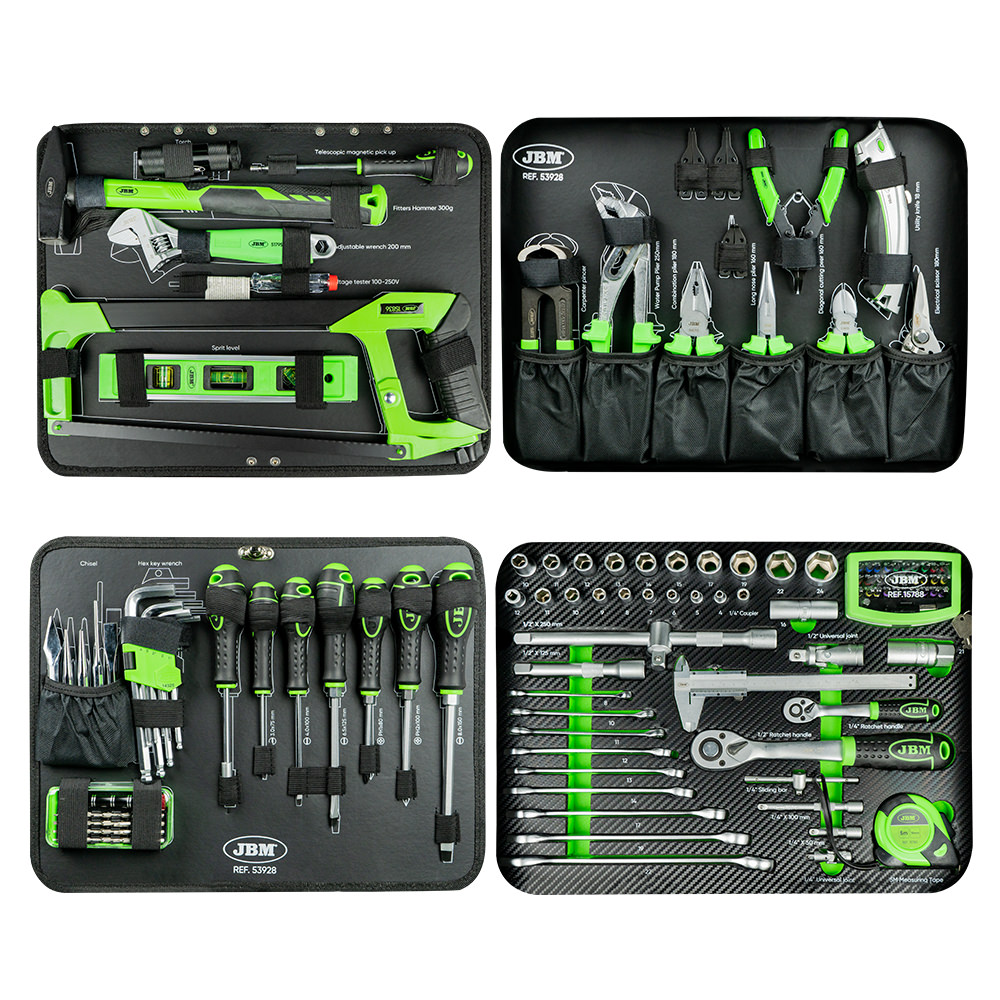 SET DI UTENSILI DA 135 PEZZI IN ALLUMINIO CON BUSSOLE DA 1/4" E 1/2" – FINITURA ZINCATA - immagine 5