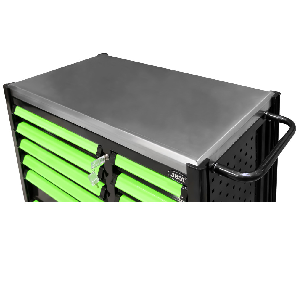 CARRELLO CON 12 CASSETTI VERDE - CON UTENSILI - immagine 4