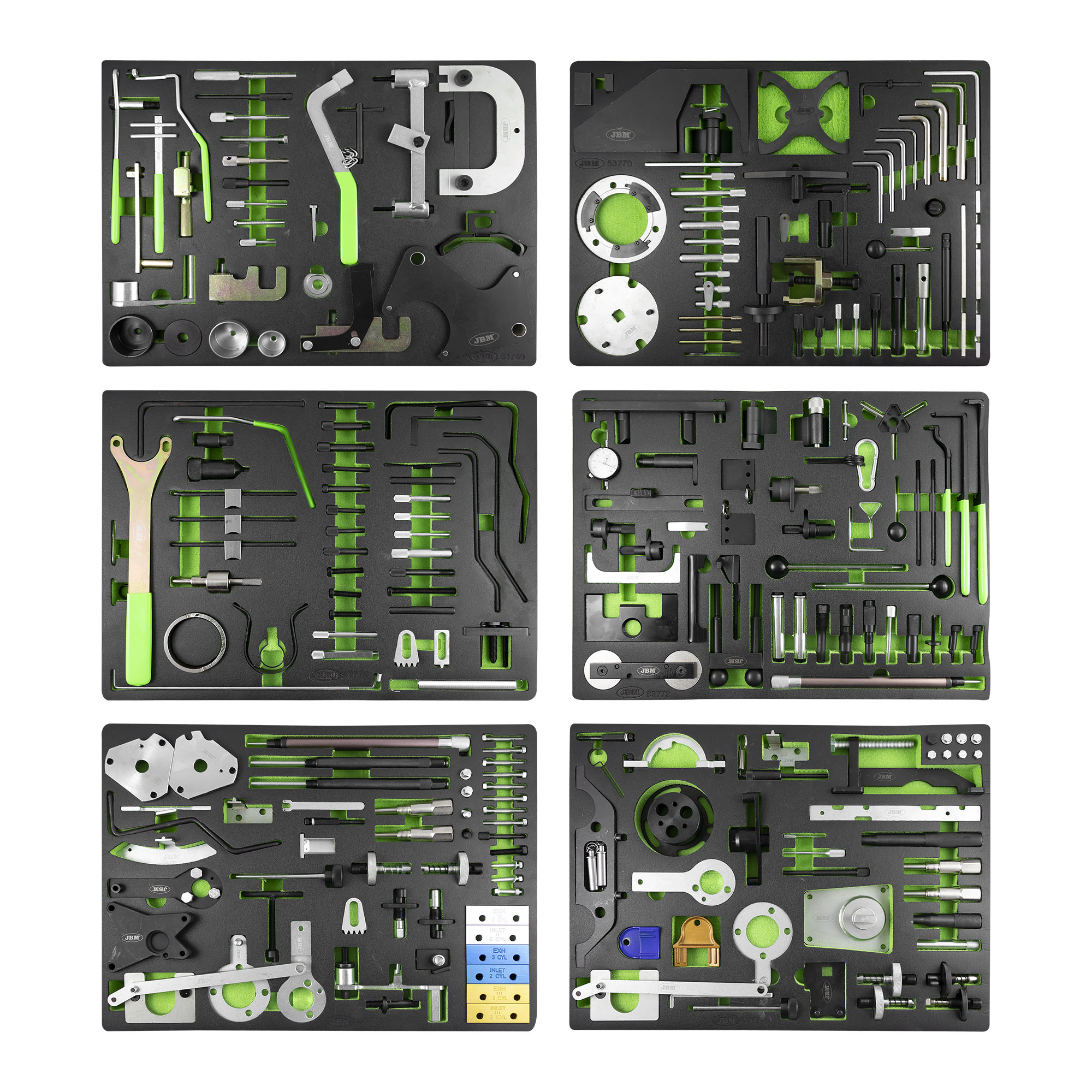 CARRELLO CON 7 CASSETTI VERDE - SPECIALE KIT MESSA IN FASE
