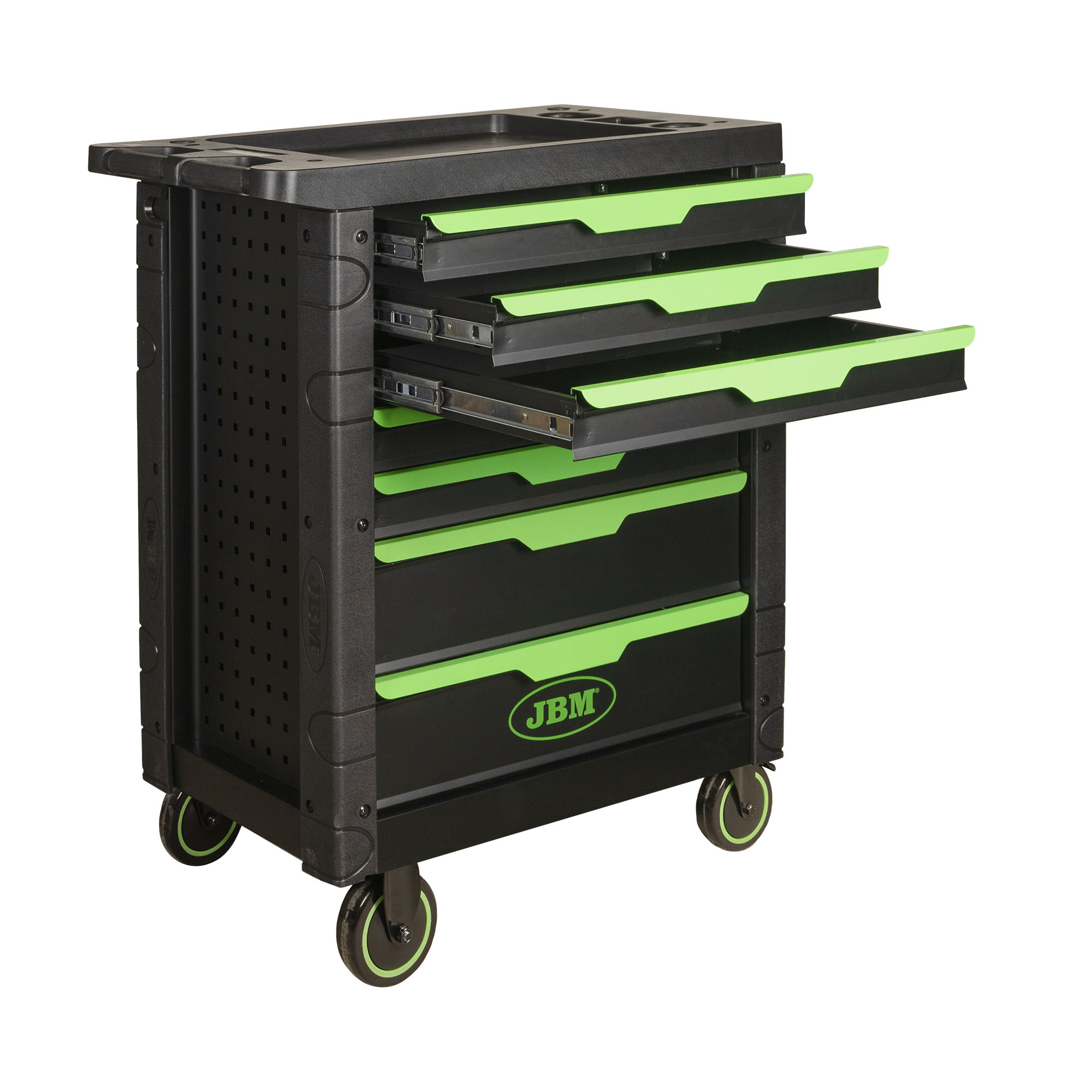 CARRELLO CON 7 CASSETTI VERDE - SPECIALE KIT MESSA IN FASE - immagine 2