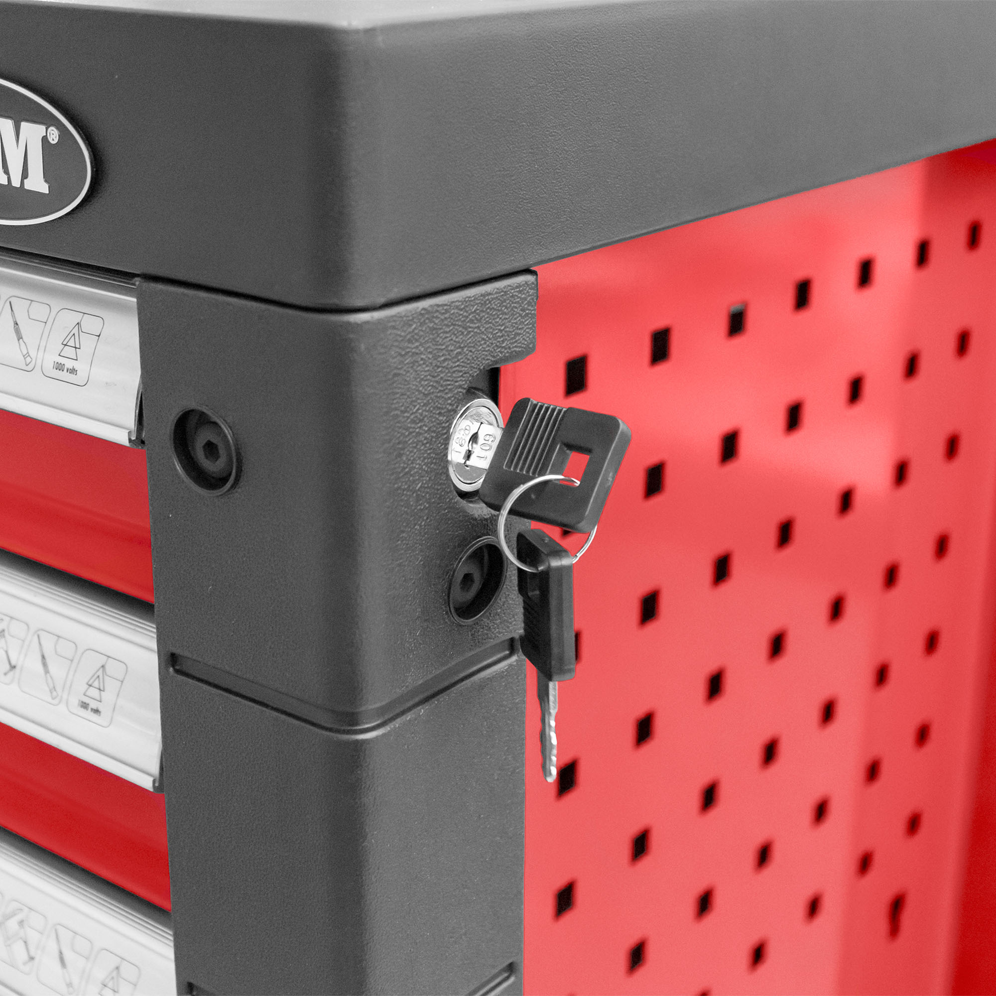 CARRELLO CON 7 CASSETTI ROSSO - SPECIALE KIT MESSA IN FASE - immagine 4