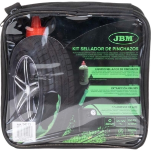 KIT DI RIPARAZIONE PNEUMATICI - LIQUIDO SIGILLANTE E COMPRESSORE D'ARIA