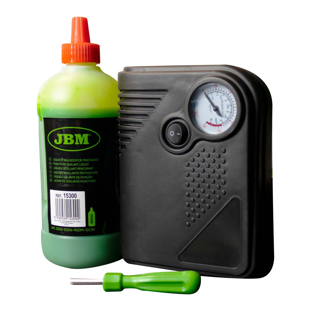 KIT DI RIPARAZIONE PNEUMATICI - LIQUIDO SIGILLANTE E COMPRESSORE D'ARIA - immagine 3