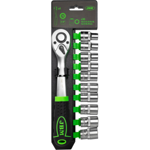 CRICCHETTO 1/2" CON TESTA A 72 DENTI 255MM E BUSSOLE ESAGONALI