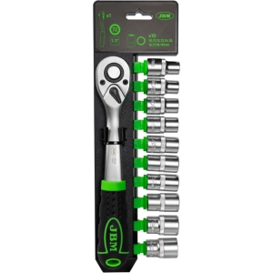 CRICCHETTO 1/2" CON TESTA A 72 DENTI 255MM E BUSSOLE A 12 PUNTI