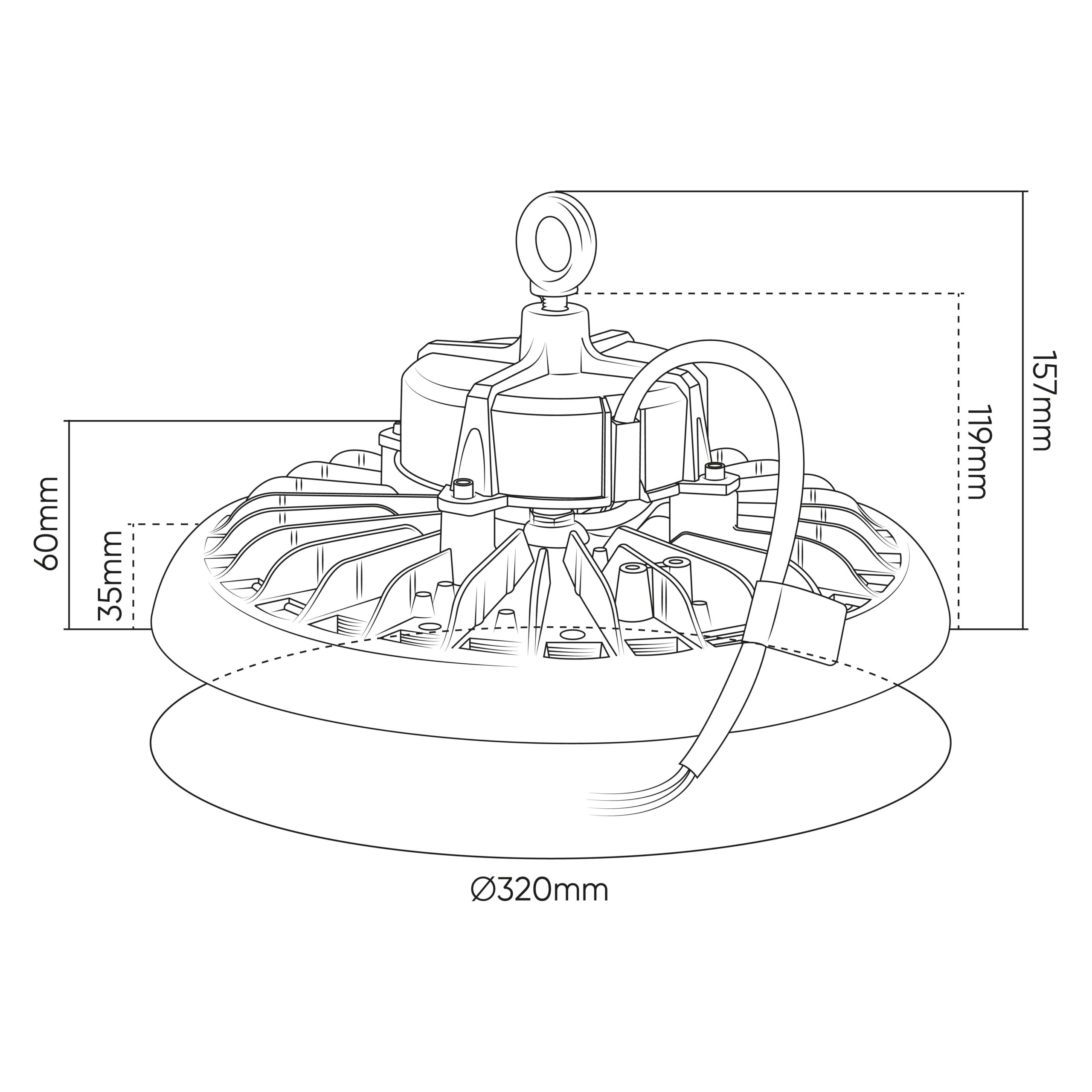 LAMPADA LED INDUSTRIALE - 18000LM