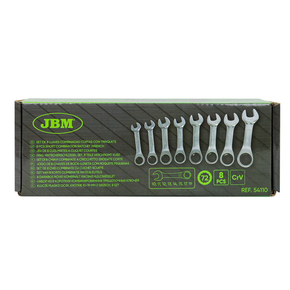 SET DI 8 CHIAVI COMBINATE CORTE A CRICCHETTO - immagine 3