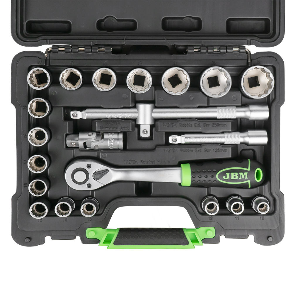 SET DI UTENSILI DA 22 PEZZI CON BUSSOLE A 12 PUNTE DA 1/2" – FINITURA ZINCATA - immagine 3