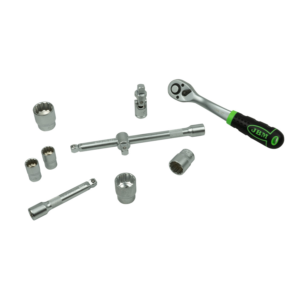 SET DI UTENSILI DA 22 PEZZI CON BUSSOLE A 12 PUNTE DA 1/2" – FINITURA ZINCATA - immagine 6