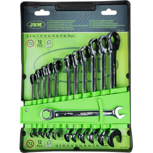 SET DI 12 CHIAVI COMBINATE A CRICCHETTO