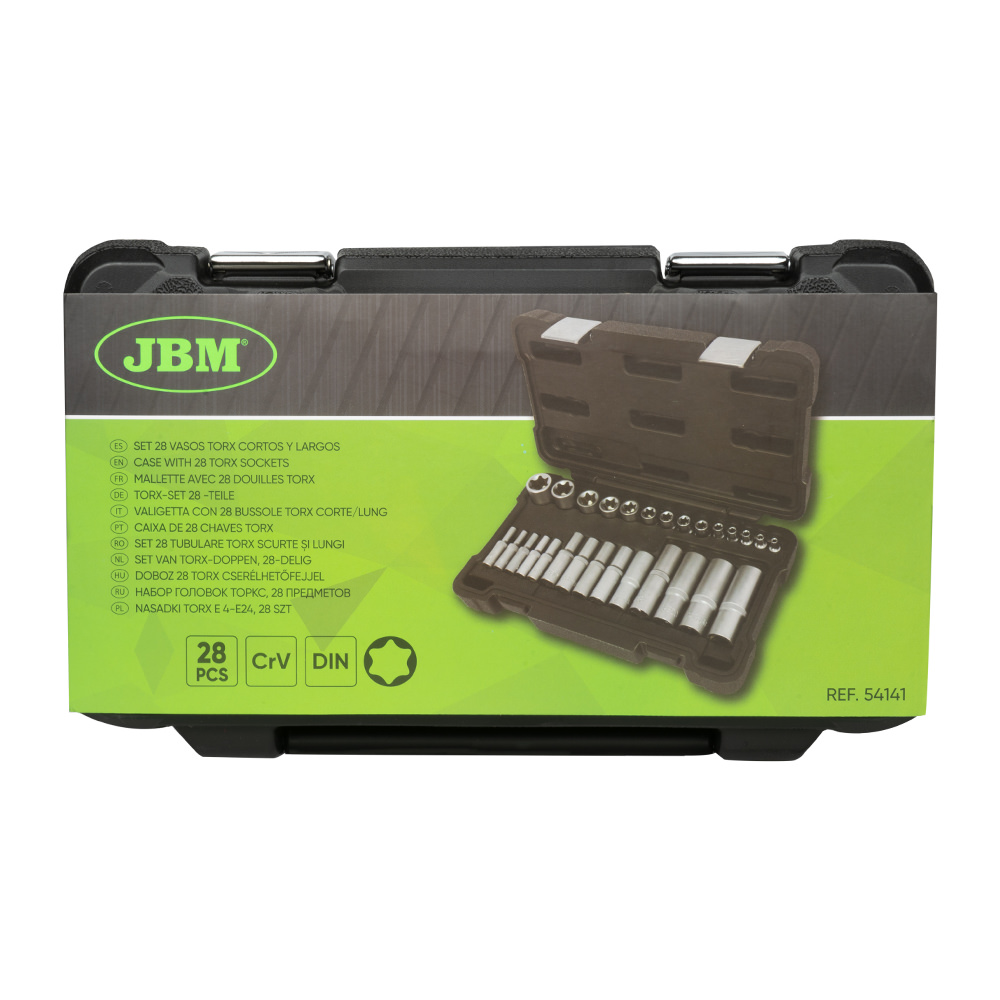 SET DI 28 BUSSOLE TORX CORTE E LUNGHE 1/2", 1/4" E 3/8" – FINITURA ZINCATA - immagine 5