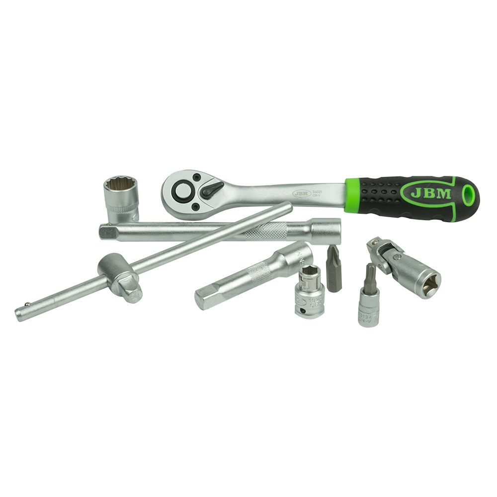 SET DI UTENSILI DA 59 PEZZI CON BUSSOLE A 12 PUNTE DA 3/8" – FINITURA ZINCATA - immagine 6