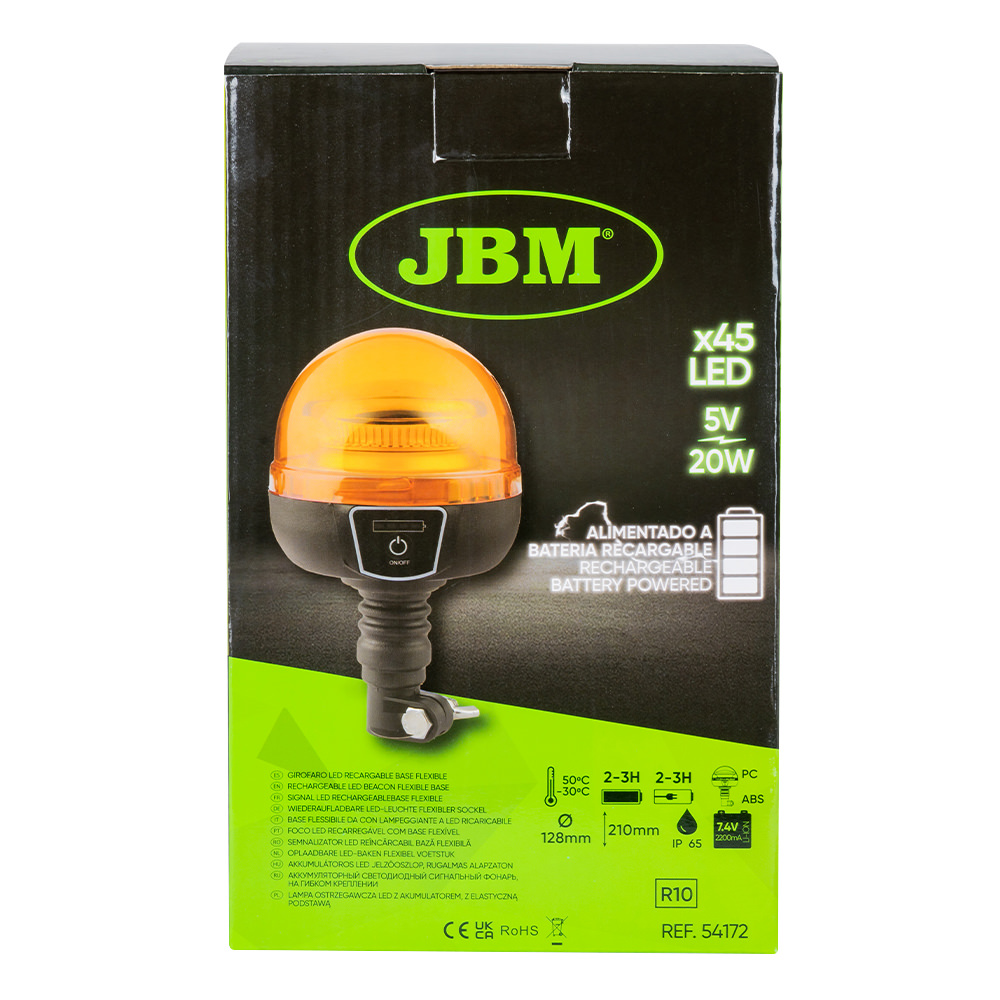 LUCE ROTANTE LED LAMPEGGIANTE CON BASE FLESSIBILE - immagine 3
