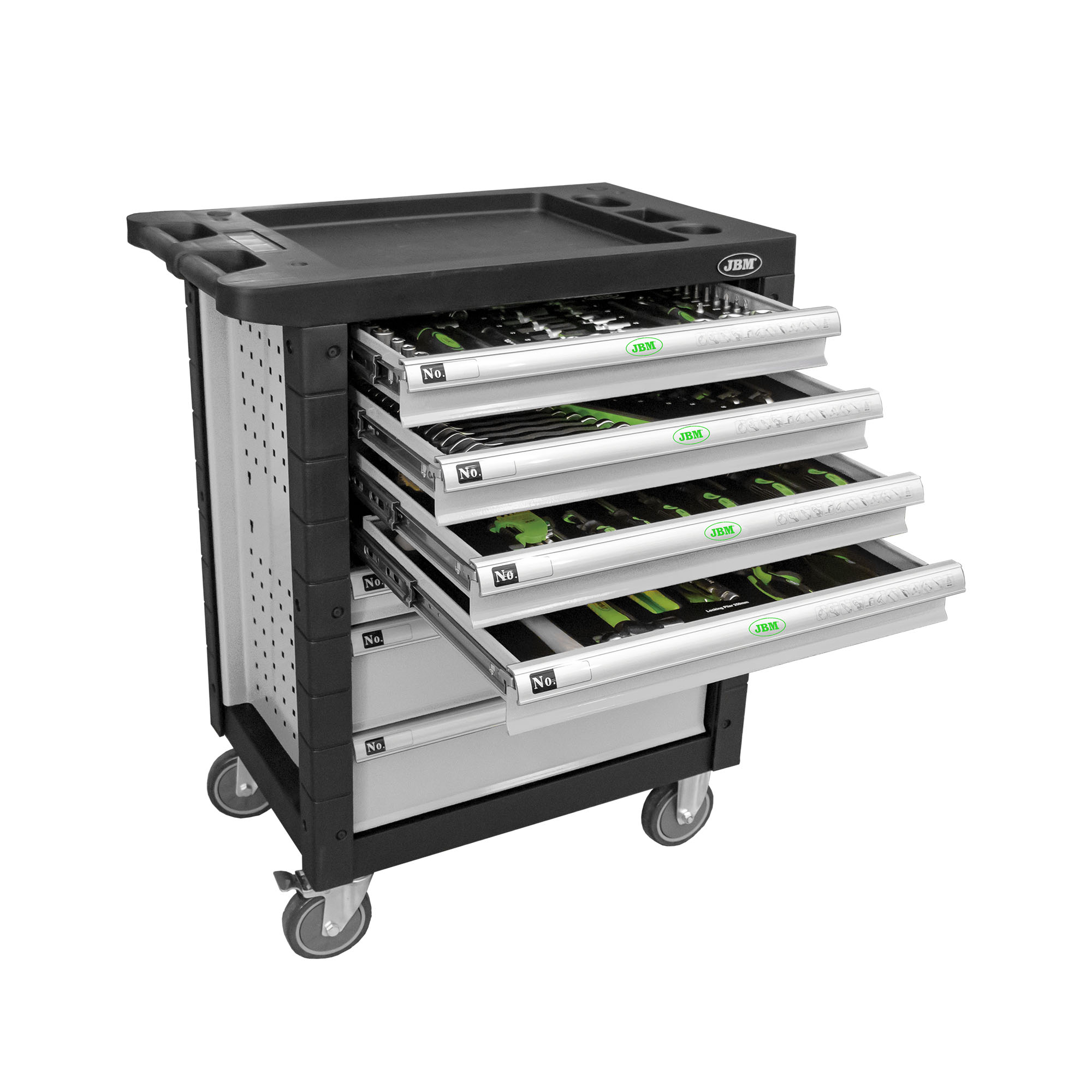 CARRELLO CON 7 CASSETTI GRIGIO - SPECIALE PER AUTOCARRI - immagine 2