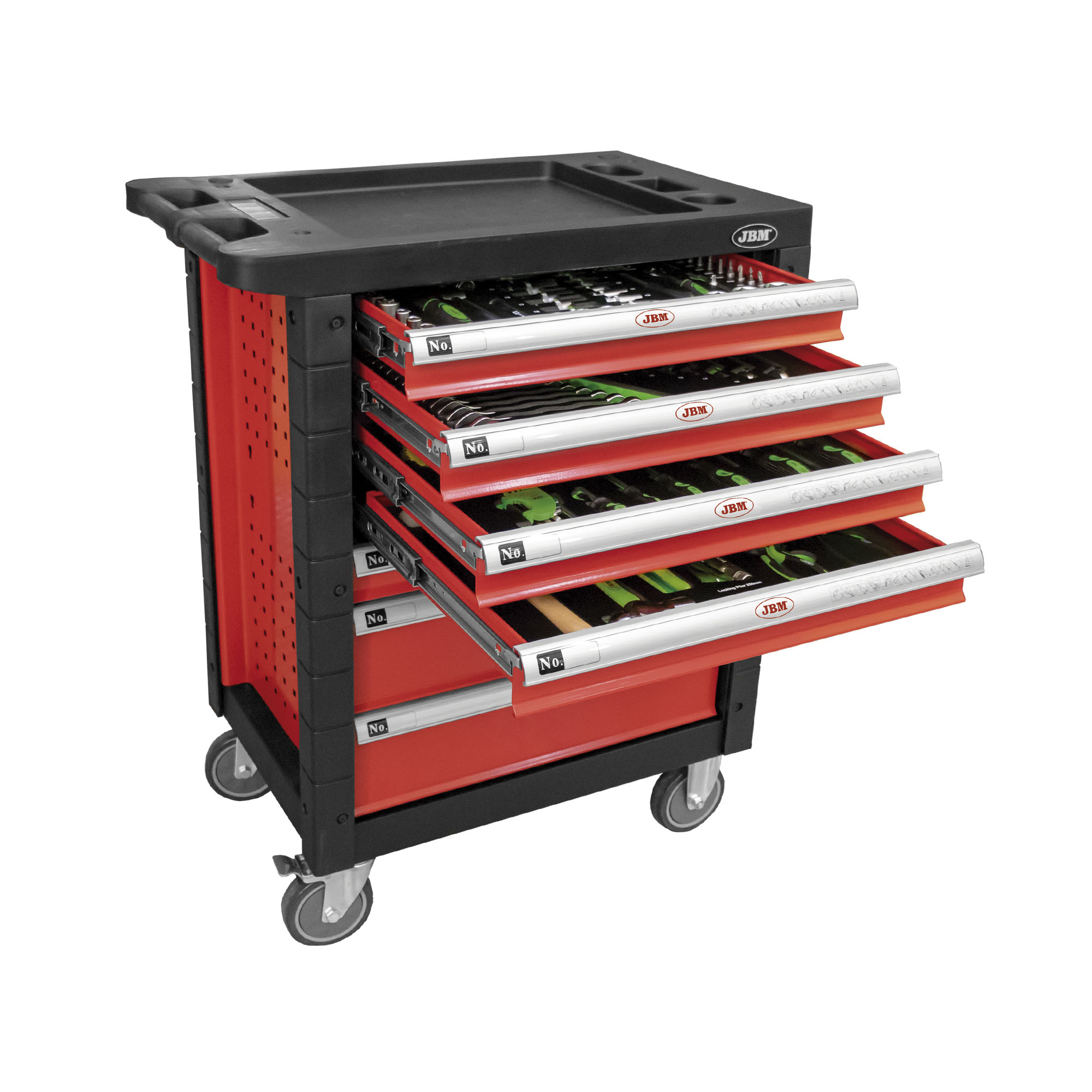 CARRELLO CON 7 CASSETTI ROSSO - SPECIALE PER AUTOCARRI - immagine 2